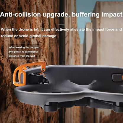 For DJI Avata 2 CQT Aluminum Alloy Drone Gimbal Lens Anti-collision Bumper(Black)