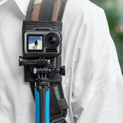 TELESIN GP-MTB-T02-BK Sports Camera Double Head J-Buckle Backpack Quick Release Conversion Accessory