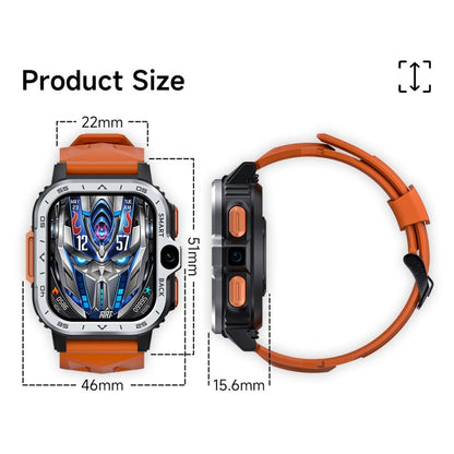LOKMAT APPLLP 4 MAX 2.02-Inch Android 8.1 Full Network Wifi Card Bluetooth Smart Watch(Navy Blue 64G)