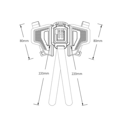 TELESIN GP-HBM-MT2 Universal Helmet Mount Holder For Sports Camera