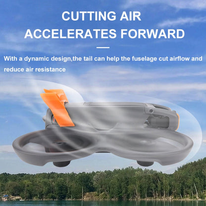 Pour DJI Avata 2 CQT Adhésif Ailettes de coupe de flux d'air de vol pour drones (Orange)