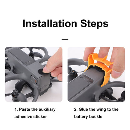Pour DJI Avata 2 CQT Adhésif Ailettes de coupe de flux d'air de vol pour drones (Orange)