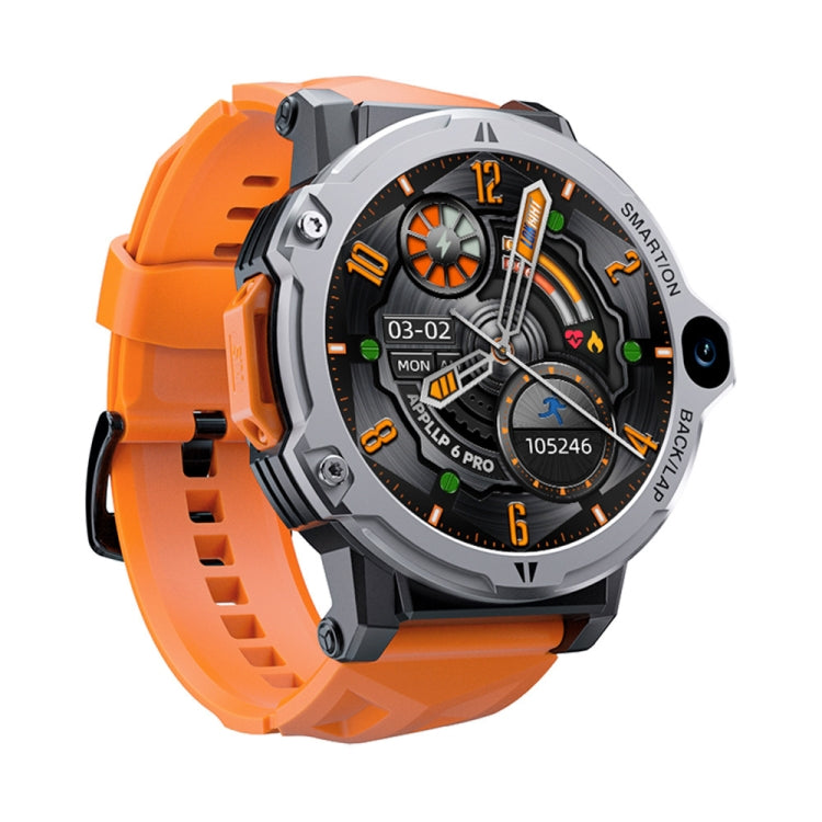 LOKMAT APPLLP6 PRO Montre intelligente à double caméra avec carte indépendante, 1,54 pouces, 4G+64G Android 8.1 (argent)