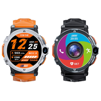 LOKMAT APPLLP6 PRO Montre intelligente à double caméra avec carte indépendante, 1,54 pouces, 4G+64G Android 8.1 (argent)