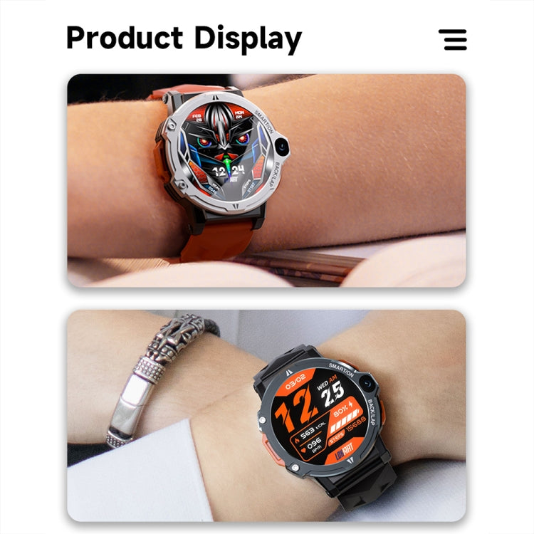 LOKMAT APPLLP6 PRO Montre intelligente à double caméra avec carte indépendante, 1,54 pouces, 4G+64G Android 8.1 (argent)