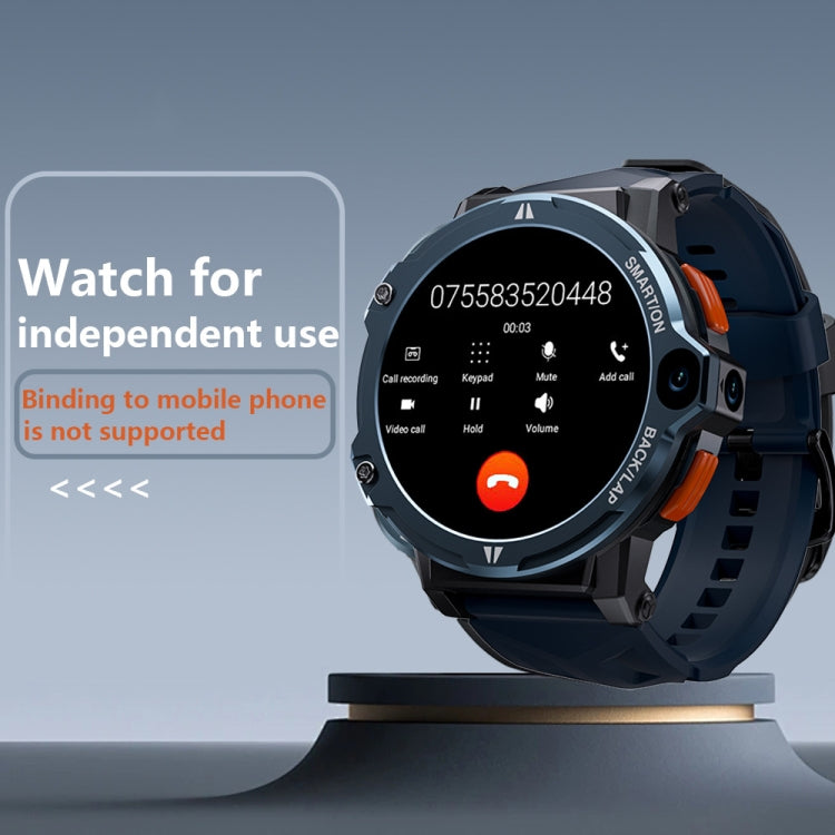 LOKMAT APPLLP6 PRO Montre intelligente à double caméra avec carte indépendante, 1,54 pouces, 4G+64G Android 8.1 (argent)