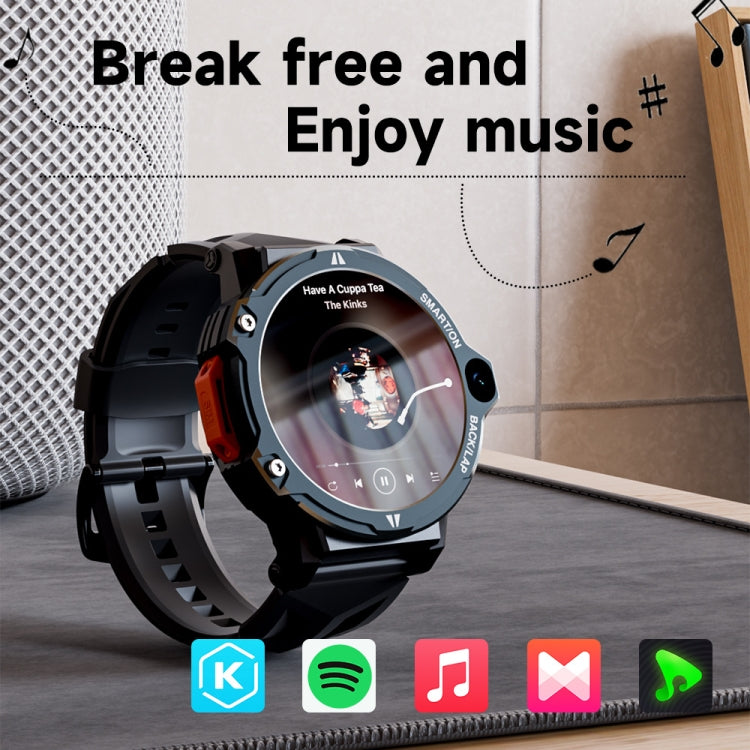 LOKMAT APPLLP6 PRO Montre intelligente à double caméra avec carte indépendante, 1,54 pouces, 4G+64G Android 8.1 (argent)