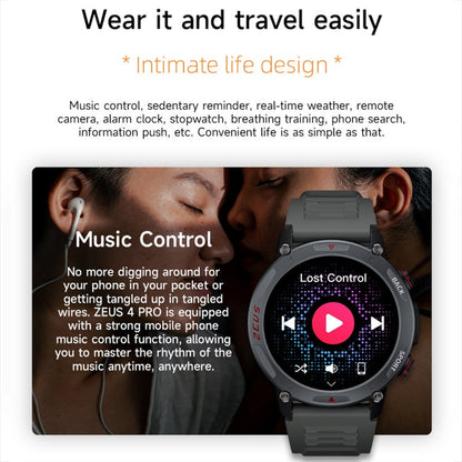 LOKMAT ZEUS4 PRO 1.43-Inch IP68 Waterproof Health Monitoring Bluetooth Call Smart Watch(Black)