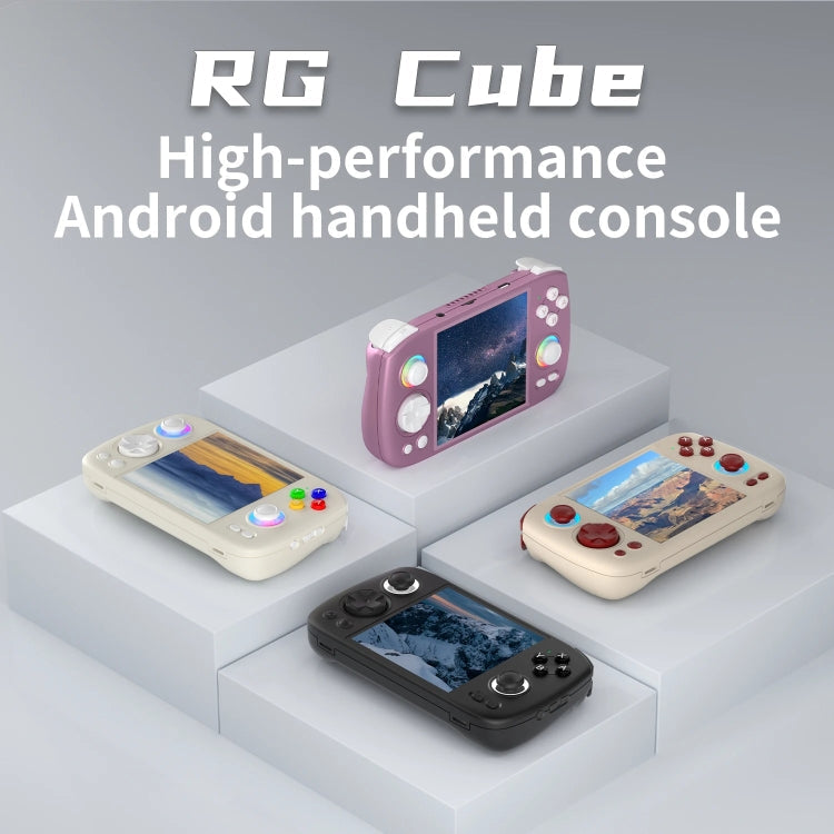ANBERNIC RG Cube Retro Handheld Game Console With 3.95 Inch Screen T820 CPU Android 13 RGB Light 8+128G(Gray)
