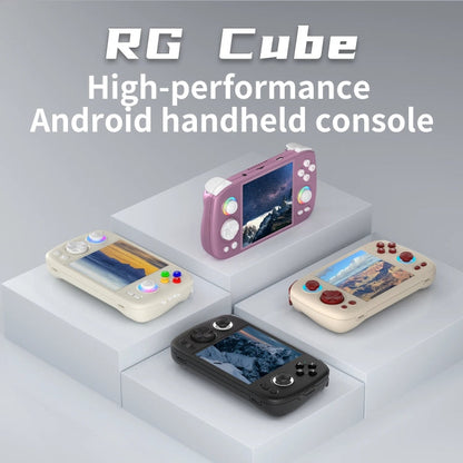 ANBERNIC RG Cube Retro Handheld Game Console With 3.95 Inch Screen T820 CPU Android 13 RGB Light 8+128G(Gray)