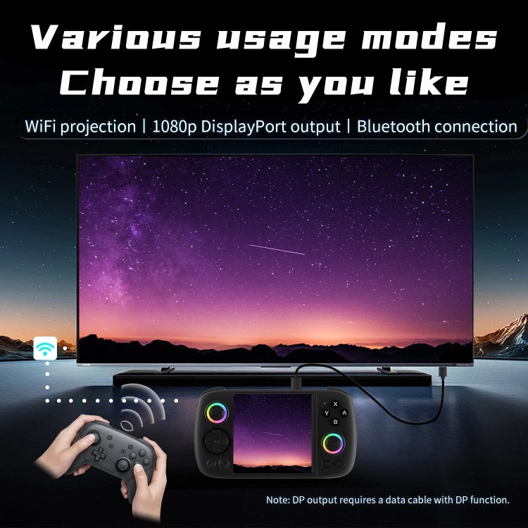ANBERNIC RG Cube Retro Handheld Game Console With 3.95 Inch Screen T820 CPU Android 13 RGB Light 8+128G(Gray)