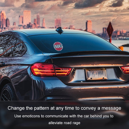 HI.GROOM Car LED Customized Pixel Emoticon Lights Bluetooth Remote Control Interactive AI Screen, Style: No Remote Control