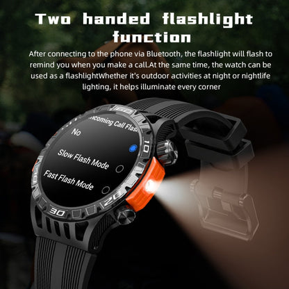 LOKMAT ZEUS6 PRO 1.46-Inch IP68 Waterproof SOS Flashlight Bluetooth Smart Watch(Blue)