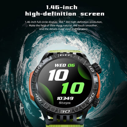 LOKMAT ZEUS6 PRO 1.46-Inch IP68 Waterproof SOS Flashlight Bluetooth Smart Watch(Brick Red)