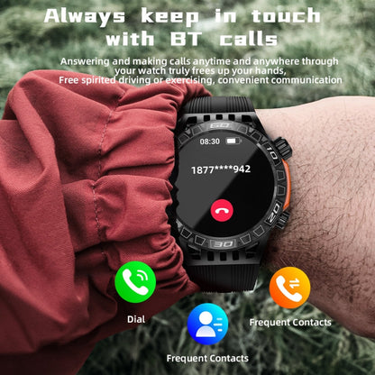 LOKMAT ZEUS6 PRO 1.46-Inch IP68 Waterproof SOS Flashlight Bluetooth Smart Watch(Black)