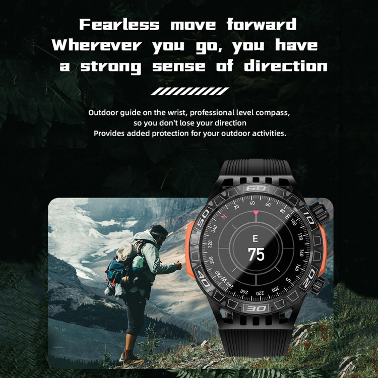 LOKMAT ZEUS6 PRO 1.46-Inch IP68 Waterproof SOS Flashlight Bluetooth Smart Watch(Blue)