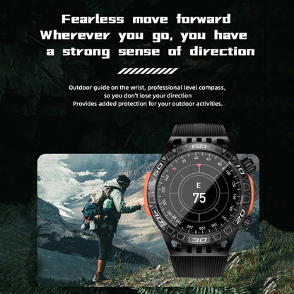 LOKMAT ZEUS6 PRO 1.46-Inch IP68 Waterproof SOS Flashlight Bluetooth Smart Watch(Yellow Green)