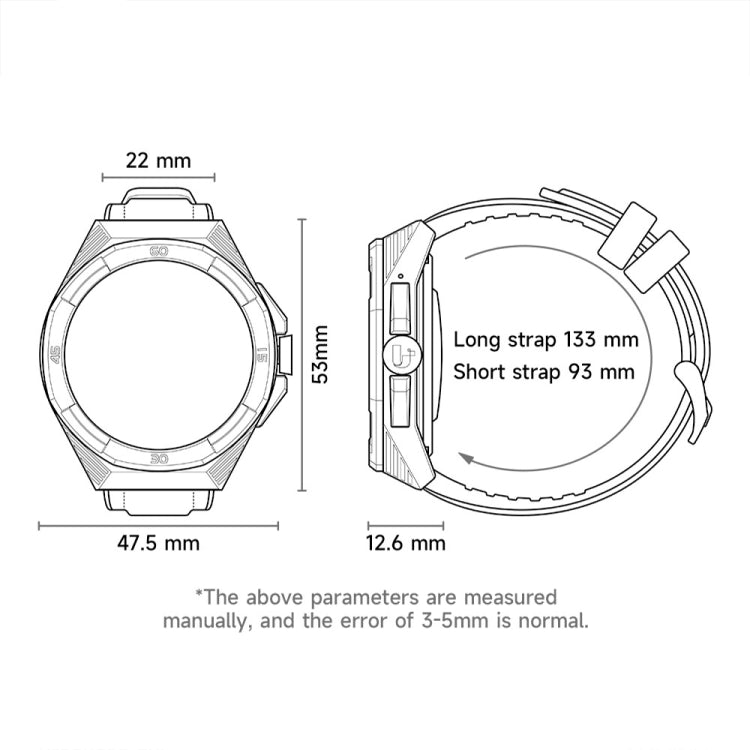 LOKMAT COMET2 PRO 1.46-Inch 5ATM Waterproof Bluetooth Call Smart Watch, Color: Brown Leather