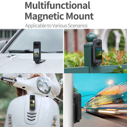 For Insta360 X5 / X4 / X3 Sunnylife X4-ZJ827 Magnetic Stand Base Handheld Handle Desktop Support Accessories(Black)