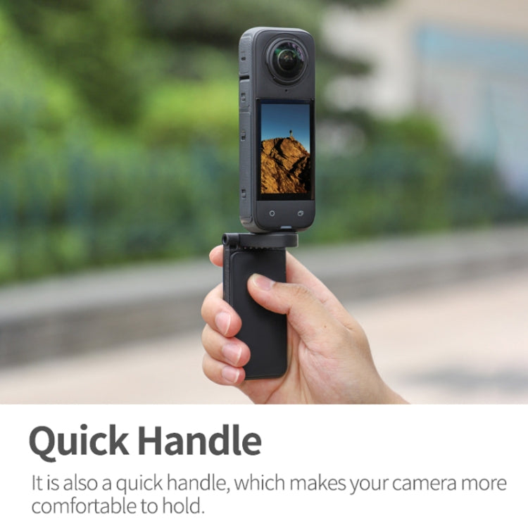 For Insta360 X5 / X4 / X3 Sunnylife X4-ZJ827 Magnetic Stand Base Handheld Handle Desktop Support Accessories(Black)