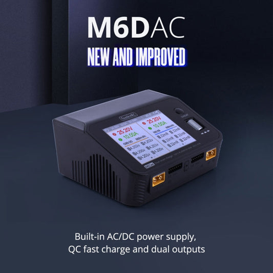 Chargeur d'équilibrage de batterie Li-Po ToolkitRC M6DAC bidirectionnel pour drone aéromodélisme (prise US)