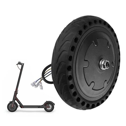 For Xiaomi M365 AIMITE Electrical Scooter Motor 36V 250W Solid Honeycomb Tires(Black)