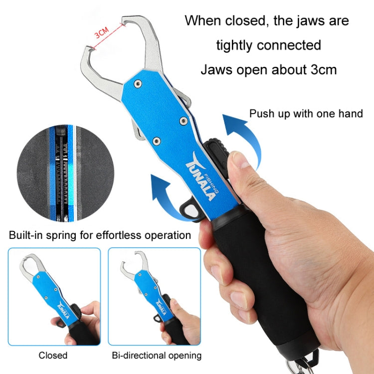 TUNALA Outdoor Push-Pull Aluminum Fish Catcher Multi-Functional Fishing Grip Luya Plier(Red)