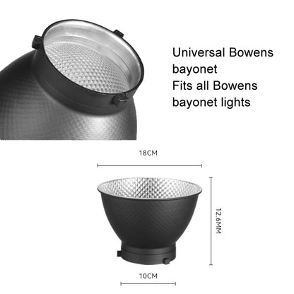 Réflecteur standard Godox 7 pouces universel Bowens pour flash de studio avec nid d'abeille