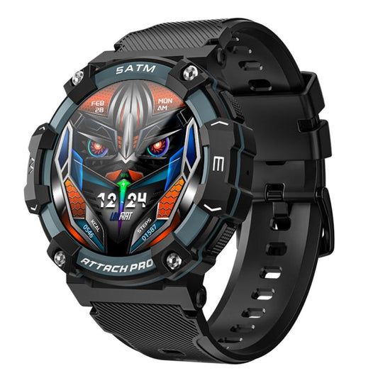 LOKMAT ATTACK 2 PRO 1.39-Inch 5ATM Waterproof Health Monitoring Bluetooth Smart Watch(Gray)