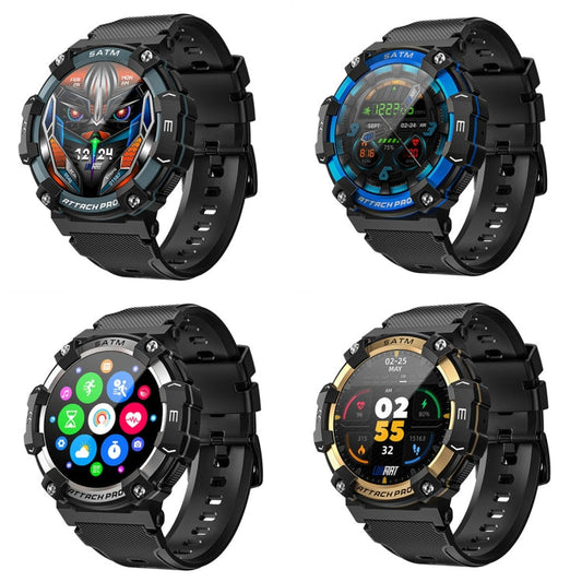 LOKMAT ATTACK 2 PRO 1.39-Inch 5ATM Waterproof Health Monitoring Bluetooth Smart Watch(Gray)