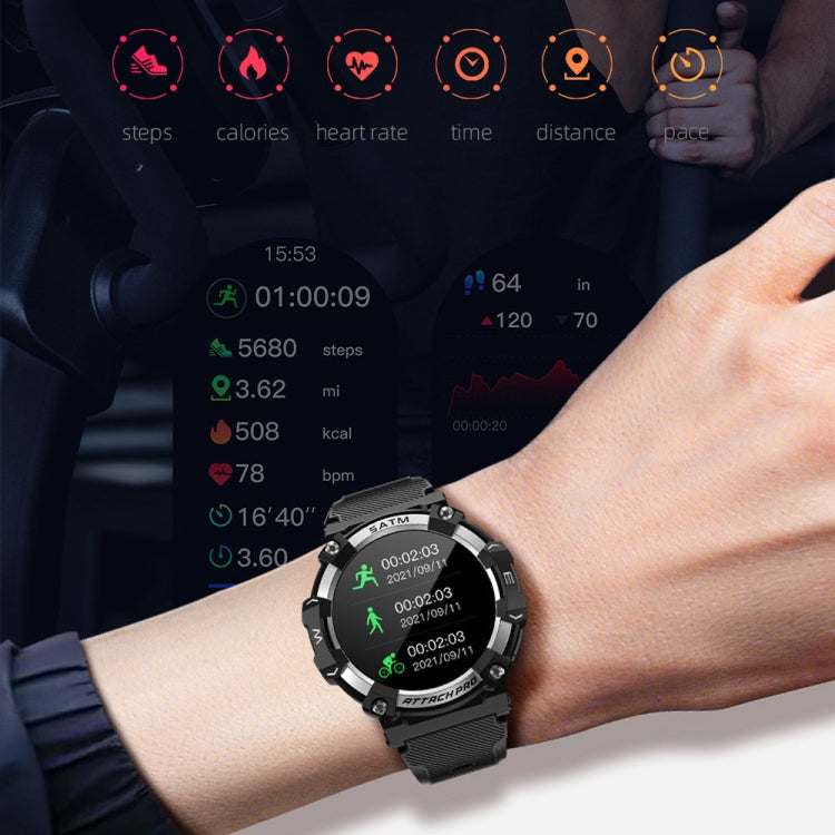 LOKMAT ATTACK 2 PRO 1.39-Inch 5ATM Waterproof Health Monitoring Bluetooth Smart Watch(Silver)