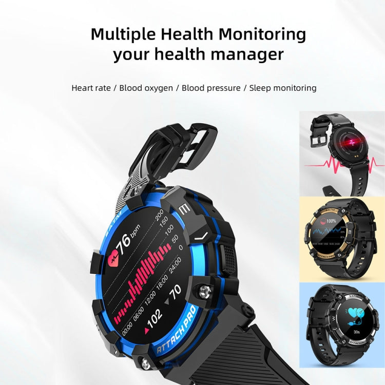 LOKMAT ATTACK 2 PRO 1.39-Inch 5ATM Waterproof Health Monitoring Bluetooth Smart Watch(Silver)