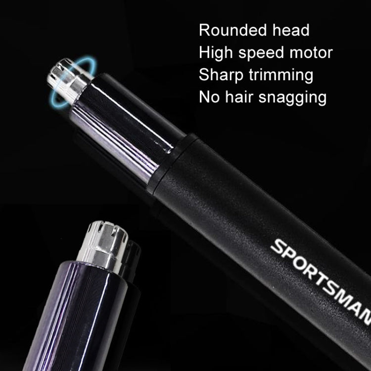 SPORTSMAN SM-431 2 In 1 Electric Nose Hair Repairer Rechargeable Eyebrow Shaver Body Hair Trimmer(Blue Black)