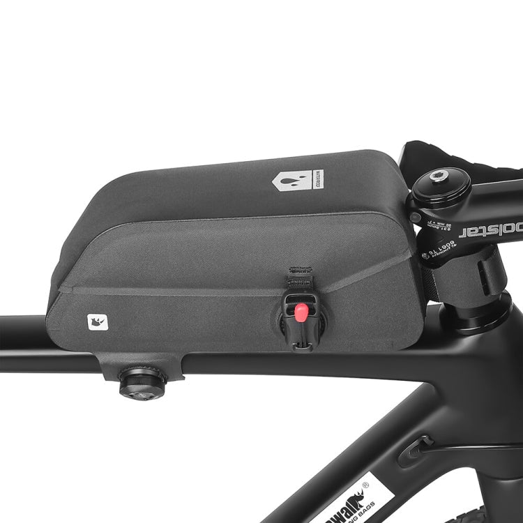 Rhinowalk K33 1.2L Outdoor Cycling Magnetic Waterproof Knob Fixed Bicycle Top Tube Bag(Black)