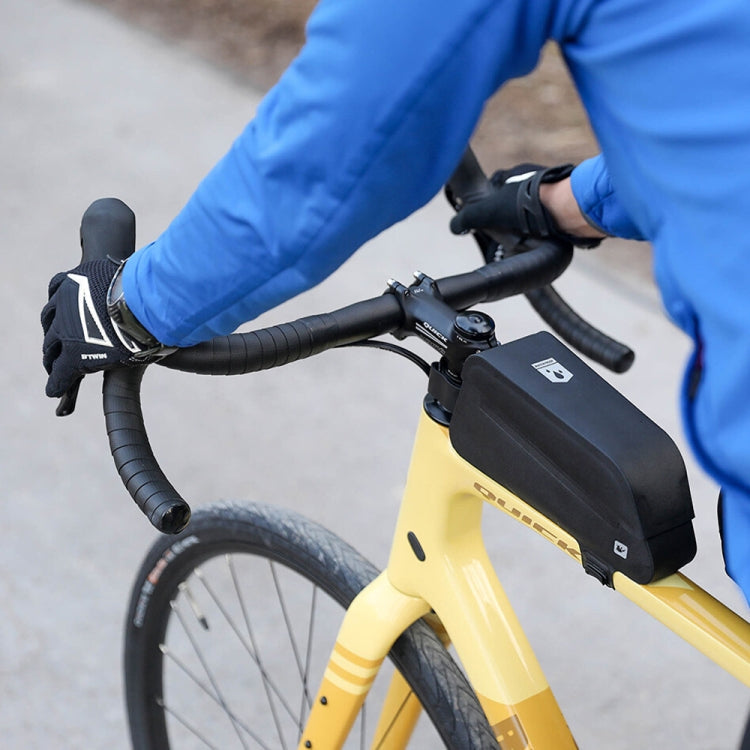 Rhinowalk K33 1.2L Sac de vélo étanche avec bouton magnétique pour tube supérieur de vélo (Bleu)