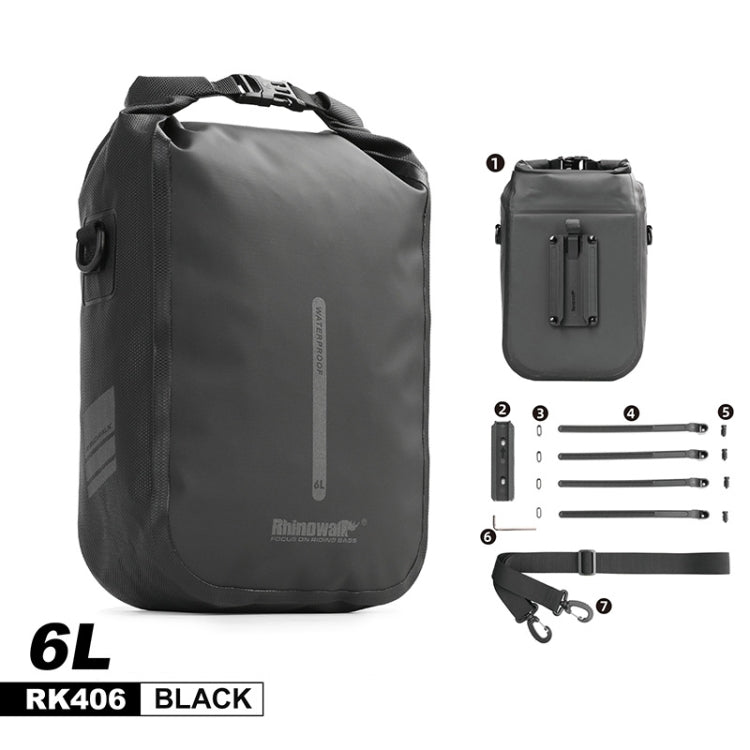 Rhinowalk RK406 6L Outdoor Cycling Quick-release Buckle Waterproof Bicycle Front Fork Bag(Blue)