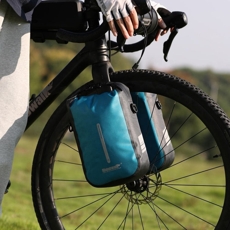 Rhinowalk RK406 6L Outdoor Cycling Quick-release Buckle Waterproof Bicycle Front Fork Bag(Blue)