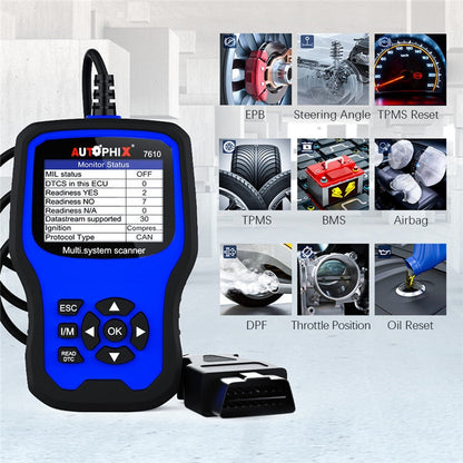 AUTOPHIX 7610 OBD2 Scan Diagnostic Tool Full System Maintenance And Repair Detector