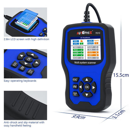 AUTOPHIX 7610 OBD2 Scan Diagnostic Tool Full System Maintenance And Repair Detector