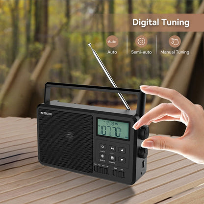 Retekess TR638 Radio FM Bluetooth pleine bande avec affichage numérique LCD et support d'antenne externe (prise UE)