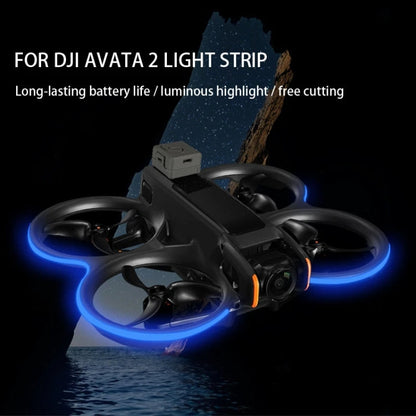 Pour DJI Avata 2 RCSTQ Ceinture lumineuse colorée tube haute luminosité, bande lumineuse d'avertissement de vol de nuit (Fluorescent)