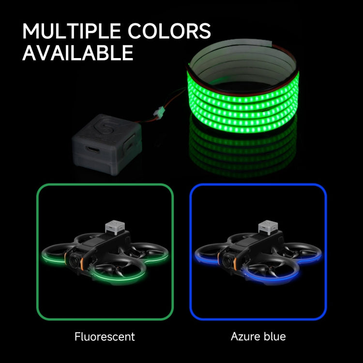 Pour DJI Avata 2 RCSTQ Ceinture lumineuse colorée tube haute luminosité, bande lumineuse d'avertissement de vol de nuit (Fluorescent)