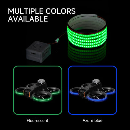 Pour DJI Avata 2 RCSTQ Ceinture lumineuse colorée tube haute luminosité, bande lumineuse d'avertissement de vol de nuit (Fluorescent)