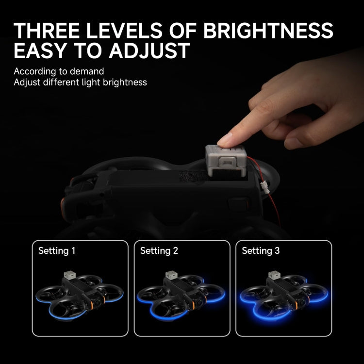 Pour DJI Avata 2 RCSTQ Ceinture lumineuse colorée tube haute luminosité, bande lumineuse d'avertissement de vol de nuit (Fluorescent)