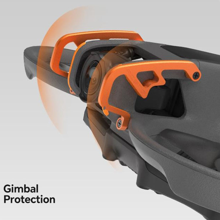 Pour DJI Avata 2 RCSTQ Barrière de Protection Anti-Collision d'Objectif en Alliage d'Aluminium pour Drone (Orange)
