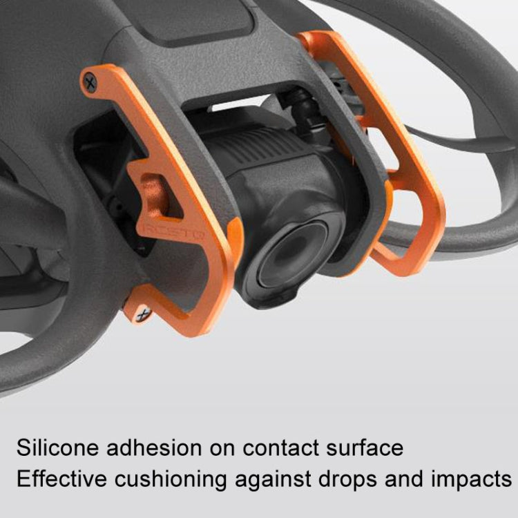 Pour DJI Avata 2 RCSTQ Barrière de Protection Anti-Collision d'Objectif en Alliage d'Aluminium pour Drone (Orange)