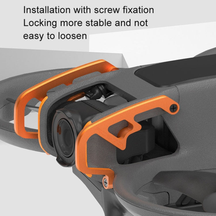Pour DJI Avata 2 RCSTQ Barrière de Protection Anti-Collision d'Objectif en Alliage d'Aluminium pour Drone (Orange)