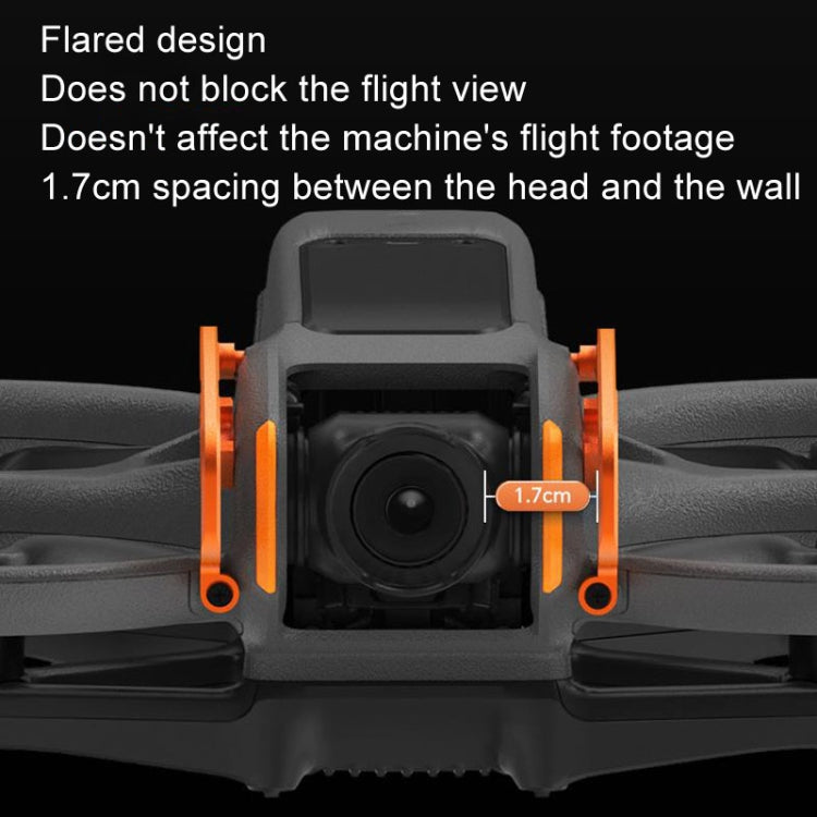 Pour DJI Avata 2 RCSTQ Barrière de Protection Anti-Collision d'Objectif en Alliage d'Aluminium pour Drone (Orange)