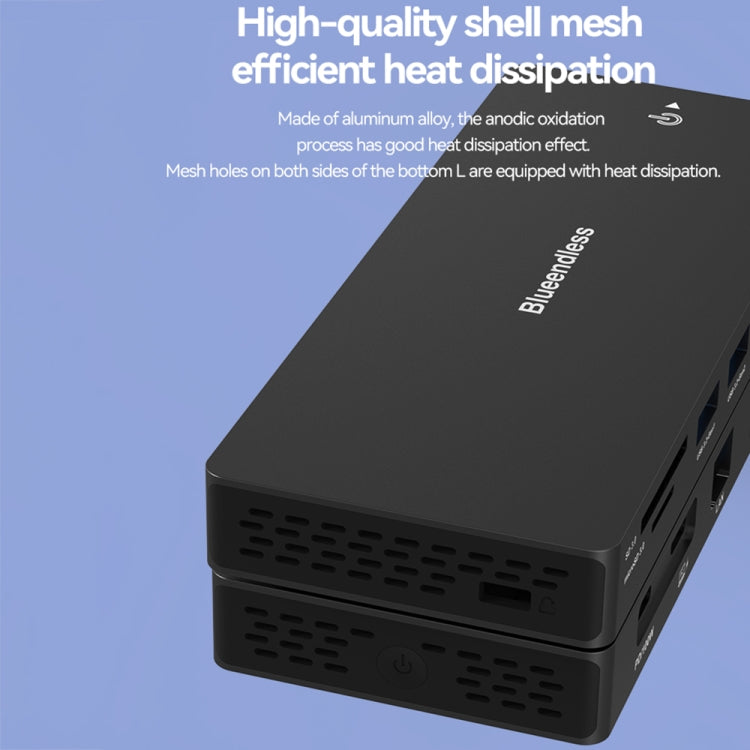 Blueendless 12-In-1 HD Multifunctional Docking Station 10Gbps Splitter With Switch(8K+4K HDMI x 2)