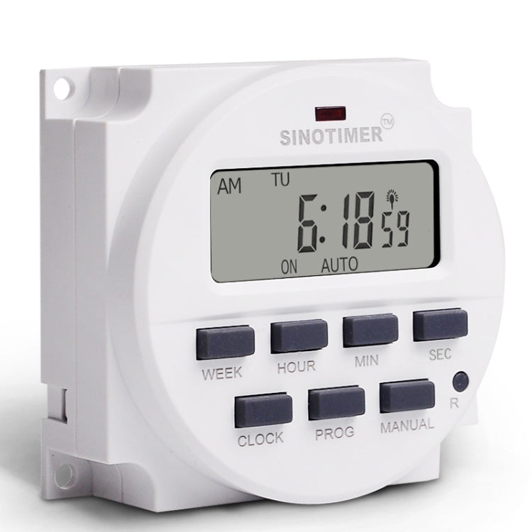 SINOTIMER TM618SH  1 Second Interval Digital LCD Timer Switch Programmable Time Relay 12V